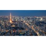 تایم‌لپس از خط آسمان توکیو | ویدیو استوک هوایی شهر