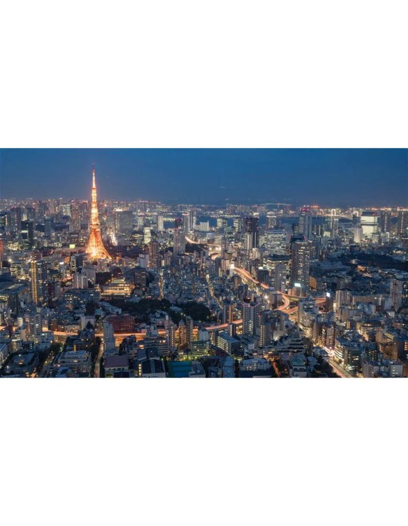 تایم‌لپس از خط آسمان توکیو | ویدیو استوک هوایی شهر