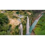 ویدیو استوک نمای هوایی آبشار تامول در سن لوئیس پوتوسی