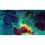 ویدیو استوک انفجار رنگ‌های انتزاعی در مایع رنگی