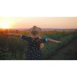 ویدیو استوک دختر بچه در حال دویدن در میان گل‌های آفتابگردان