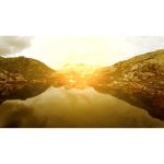 ویدیو استوک منظره طبیعی دشت پنبه و دریاچه کوهستانی